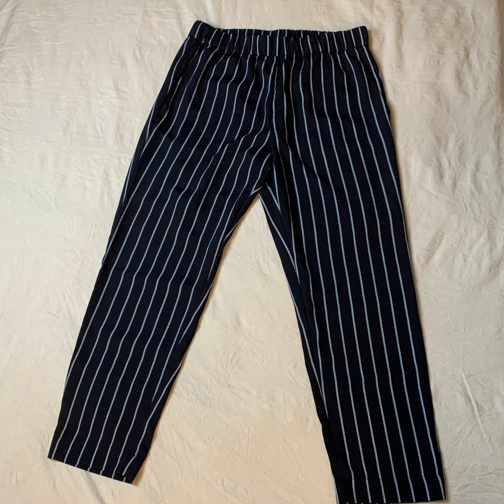 Blue striped blue pants